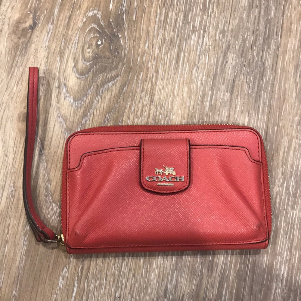 Salmon Coach Wristlet / Wallet